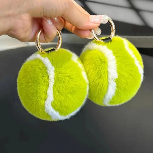 Novas Pluche Tennisbal™: Zachte en Duurzame Sleutelhanger